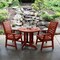 Highwood Usa Weatherly 3pc Round Outdoor Patio Furniture Dining Set AD-DNW36-RED - alternate 2